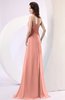Plain Column Scoop Zipper Chiffon Ruching Evening Dresses