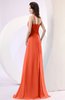 Plain Column Scoop Zipper Chiffon Ruching Evening Dresses