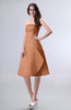 Simple A-line Strapless Zipper Knee Length Draped Party Dresses