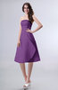 Simple A-line Strapless Zipper Knee Length Draped Party Dresses