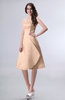 Simple A-line Strapless Zipper Knee Length Draped Party Dresses
