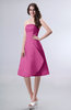 Simple A-line Strapless Zipper Knee Length Draped Party Dresses