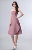 Simple A-line Strapless Zipper Knee Length Draped Party Dresses