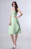 Simple A-line Strapless Zipper Knee Length Draped Party Dresses