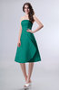 Simple A-line Strapless Zipper Knee Length Draped Party Dresses
