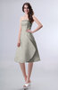 Simple A-line Strapless Zipper Knee Length Draped Party Dresses