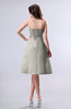 Simple A-line Strapless Zipper Knee Length Draped Party Dresses