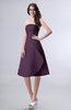 Simple A-line Strapless Zipper Knee Length Draped Party Dresses