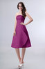 Simple A-line Strapless Zipper Knee Length Draped Party Dresses