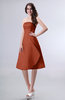 Simple A-line Strapless Zipper Knee Length Draped Party Dresses