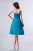 Simple A-line Strapless Zipper Knee Length Draped Party Dresses