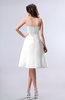 Simple A-line Strapless Zipper Knee Length Draped Party Dresses