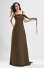 Simple Column Thick Straps Sleeveless Chiffon Pleated Wedding Guest Dresses