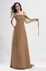 Simple Column Thick Straps Sleeveless Chiffon Pleated Wedding Guest Dresses