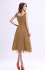 Simple A-line Square Sleeveless Zip up Wedding Guest Dresses