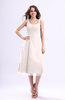 Simple A-line Square Sleeveless Zip up Wedding Guest Dresses