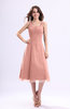 Simple A-line Square Sleeveless Zip up Wedding Guest Dresses