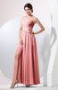 Plain Sheath Sleeveless Floor Length Pleated Prom Dresses