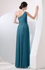 Plain Sheath Sleeveless Floor Length Pleated Prom Dresses