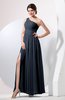 Plain Sheath Sleeveless Floor Length Pleated Prom Dresses