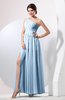 Plain Sheath Sleeveless Floor Length Pleated Prom Dresses