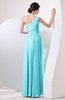 Plain Sheath Sleeveless Floor Length Pleated Prom Dresses