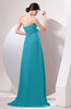 Elegant Empire Strapless Sleeveless Zip up Sweep Train Evening Dresses