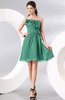 Plain A-line Strapless Sleeveless Zipper Knee Length Homecoming Dresses