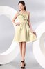 Plain A-line Strapless Sleeveless Zipper Knee Length Homecoming Dresses
