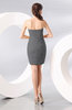Sexy Column Sweetheart Zip up Chiffon Short Club Dresses