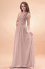 Modern A-line One Shoulder Zip up Chiffon Floor Length Bridesmaid Dresses