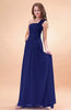 Modern A-line One Shoulder Zip up Chiffon Floor Length Bridesmaid Dresses