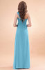 Modern A-line One Shoulder Zip up Chiffon Floor Length Bridesmaid Dresses