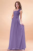 Modern A-line One Shoulder Zip up Chiffon Floor Length Bridesmaid Dresses
