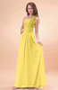Modern A-line One Shoulder Zip up Chiffon Floor Length Bridesmaid Dresses