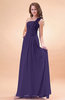 Modern A-line One Shoulder Zip up Chiffon Floor Length Bridesmaid Dresses