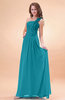 Modern A-line One Shoulder Zip up Chiffon Floor Length Bridesmaid Dresses