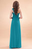 Modern A-line One Shoulder Zip up Chiffon Floor Length Bridesmaid Dresses