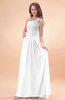 Modern A-line One Shoulder Zip up Chiffon Floor Length Bridesmaid Dresses