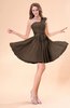Cute A-line Sleeveless Mini Ruching Wedding Guest Dresses