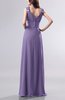 Elegant Empire Thick Straps Chiffon Floor Length Ruching Evening Dresses