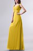 Elegant Empire Thick Straps Chiffon Floor Length Ruching Evening Dresses