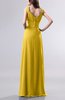 Elegant Empire Thick Straps Chiffon Floor Length Ruching Evening Dresses
