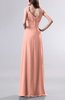 Elegant Empire Thick Straps Chiffon Floor Length Ruching Evening Dresses