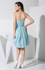 Elegant Column Sweetheart Chiffon Knee Length Pleated Little Black Dresses