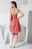 Elegant Column Sweetheart Chiffon Knee Length Pleated Little Black Dresses