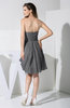 Elegant Column Sweetheart Chiffon Knee Length Pleated Little Black Dresses