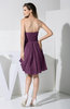 Elegant Column Sweetheart Chiffon Knee Length Pleated Little Black Dresses