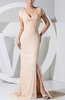 Modest Empire Short Sleeve Zipper Chiffon Evening Dresses