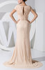 Modest Empire Short Sleeve Zipper Chiffon Evening Dresses